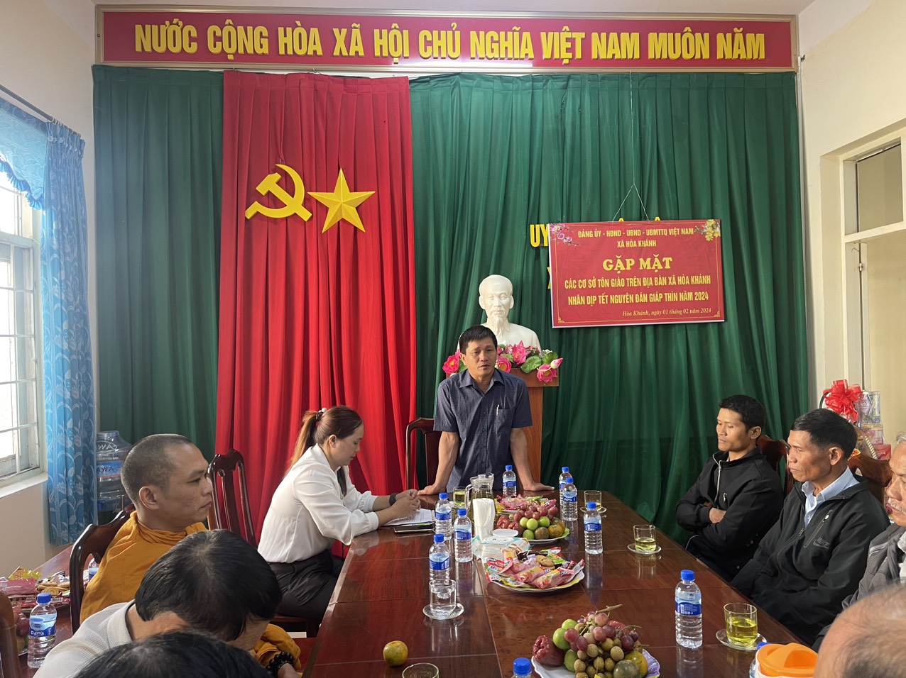 XÃ HOÀ KHÁNH: Gặp mặt chức sắc, chức việc các tôn giáo nhân dịp Tết Nguyên đán Giáp Thìn năm 2024